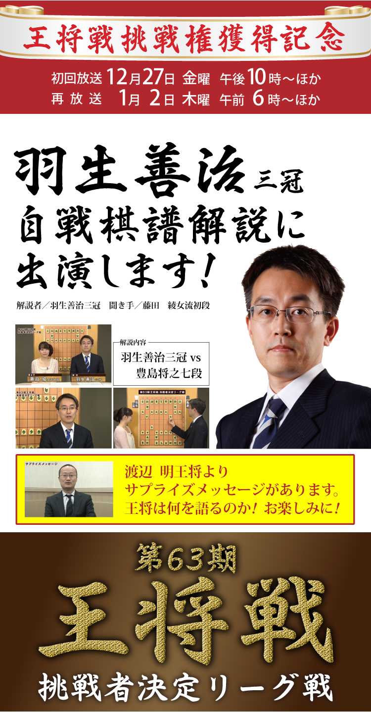 第63期 王将戦 挑戦者決定リーグ戦
